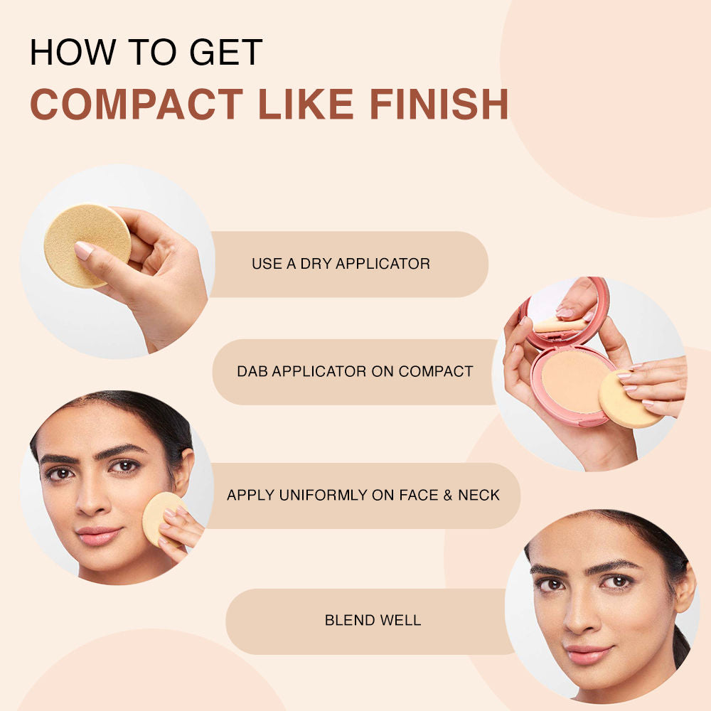 Lakme 9 To 5 Unreal Dual Cover Pressed Powder, 2 In 1 Compact + Foundation