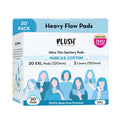 Plush 100% US Cotton 20 XXL 320 mm + 2 Liners Heavy Flow Sanitary Pads