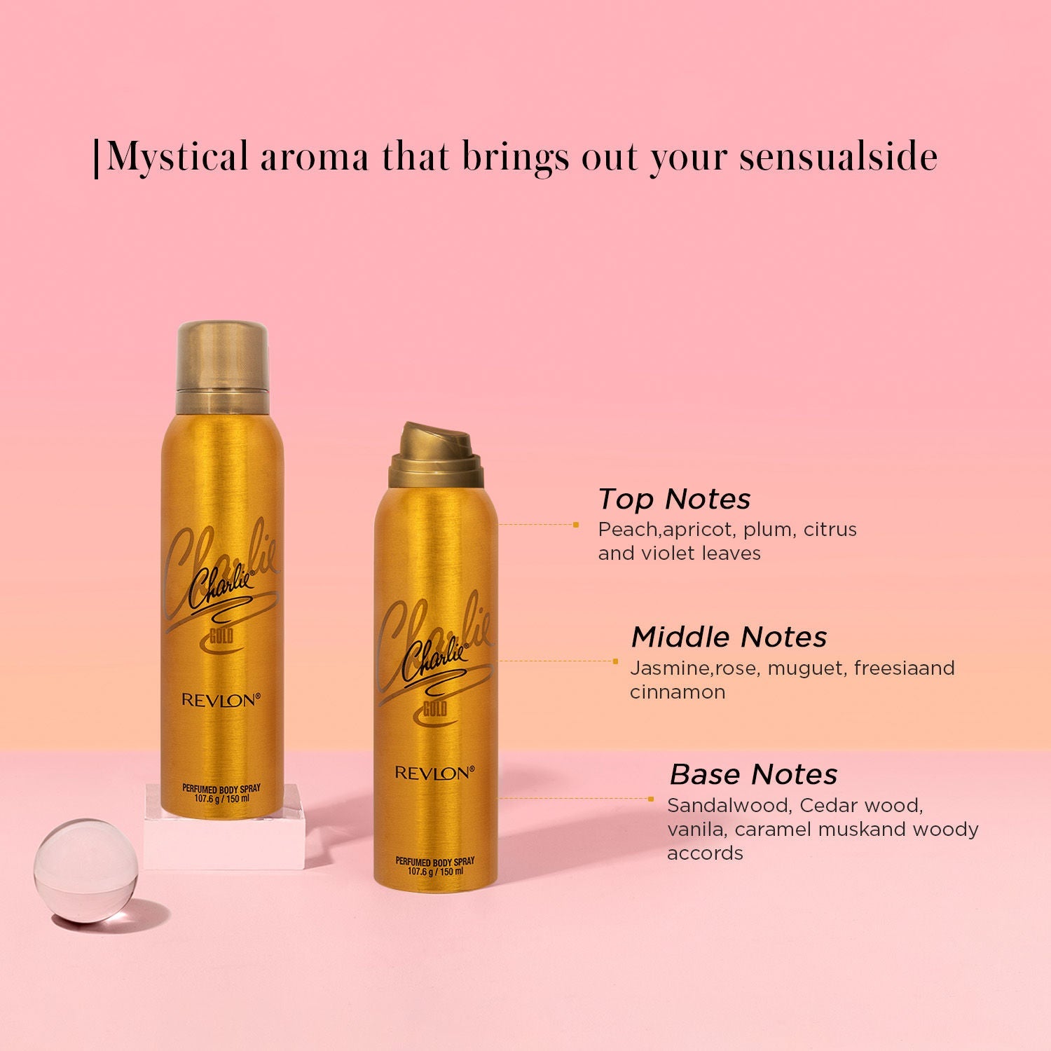 Revlon Charlie Gold Perfumed Body Spray For Her