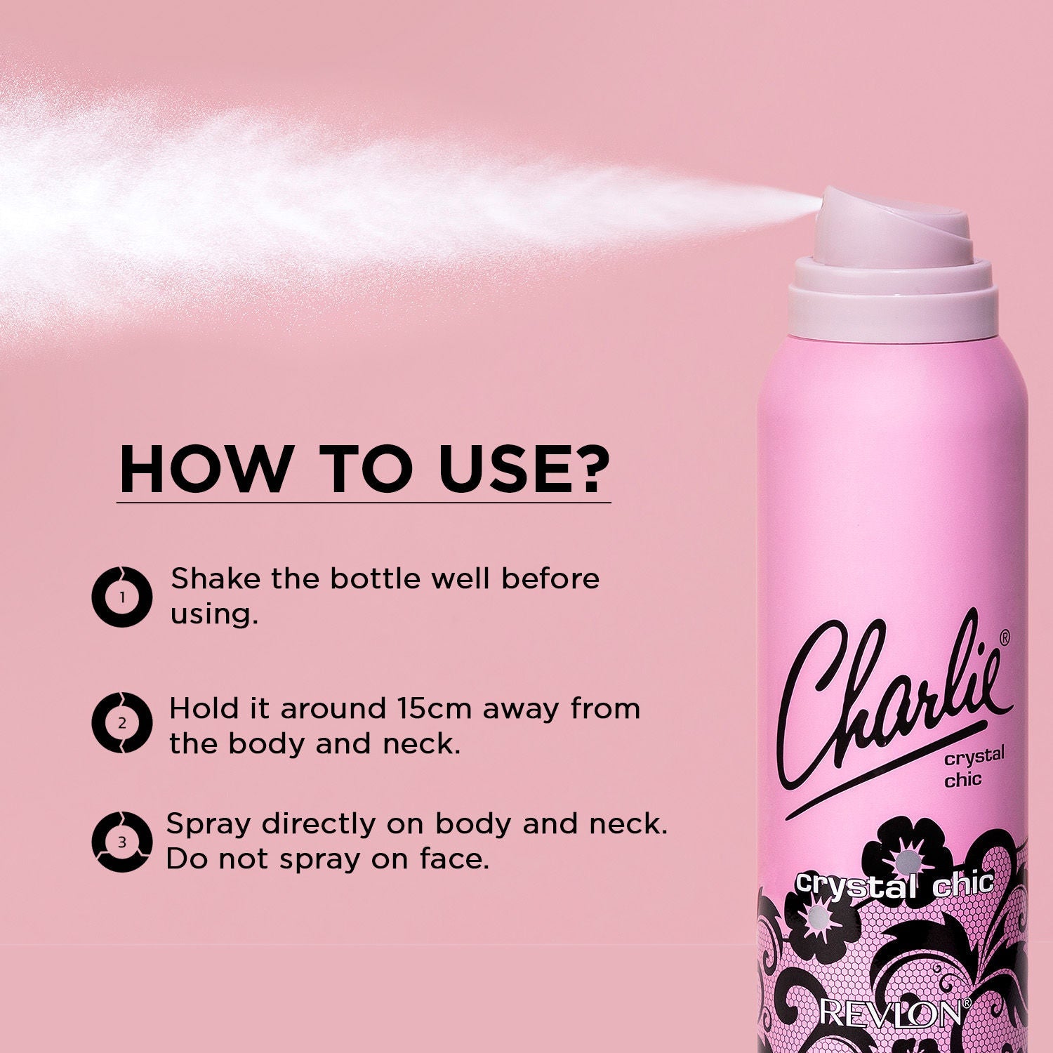 Revlon Charlie Crystal Chic Perfumed Body Spray For Her