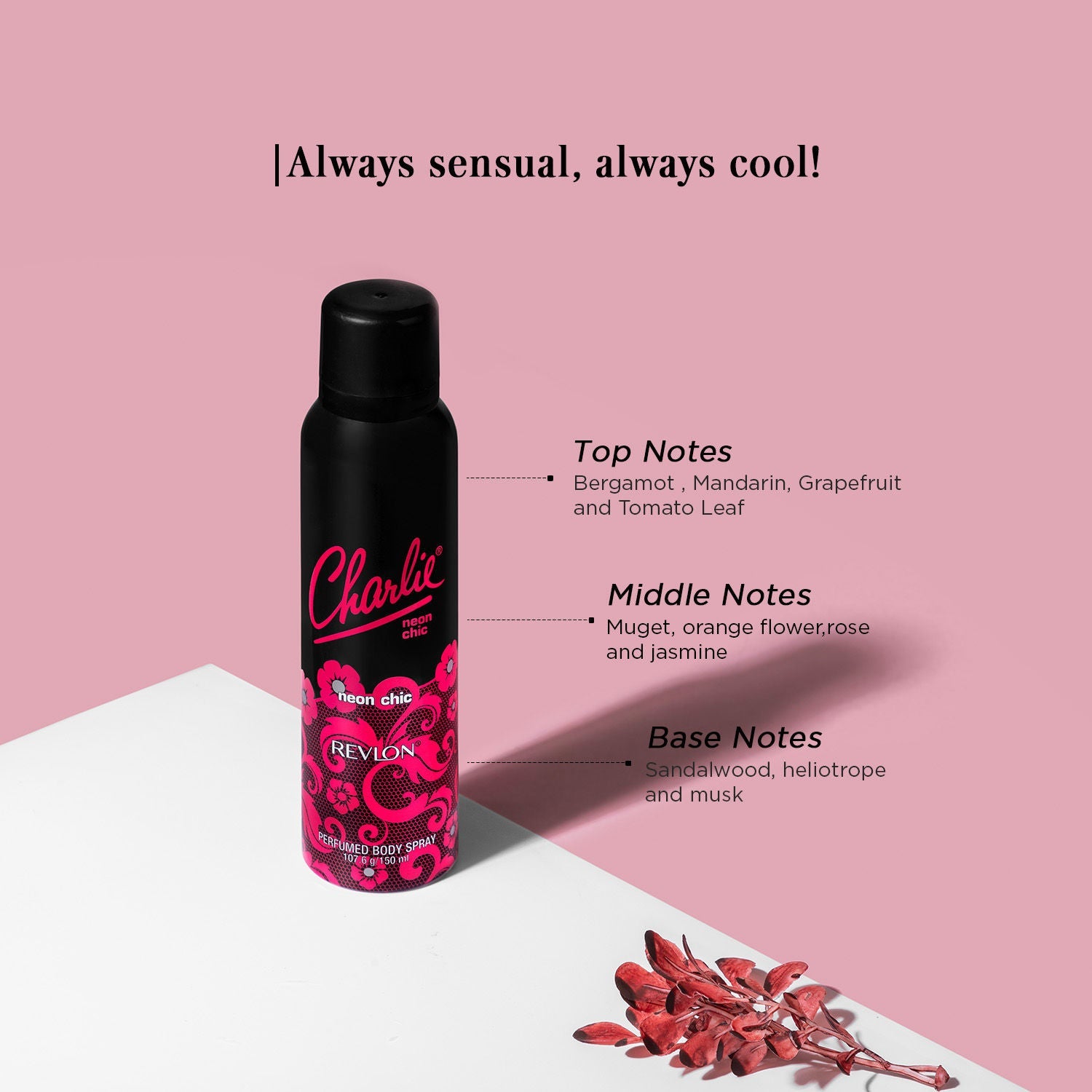 Revlon Charlie Neon Chic Perfumed Body Spray For Her