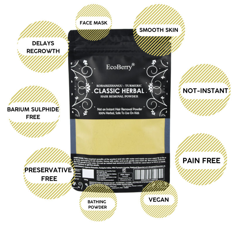 Ecoberry Koraikizhangu Hair Removal Powder