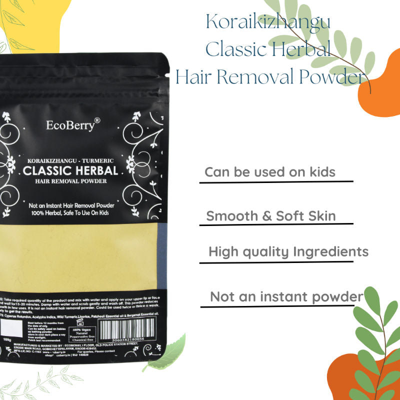 Ecoberry Koraikizhangu Hair Removal Powder
