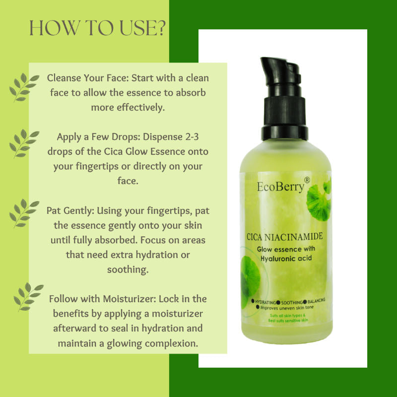 Ecoberry Cica Niacinamide Glow Essence with Hyaluronic Acid