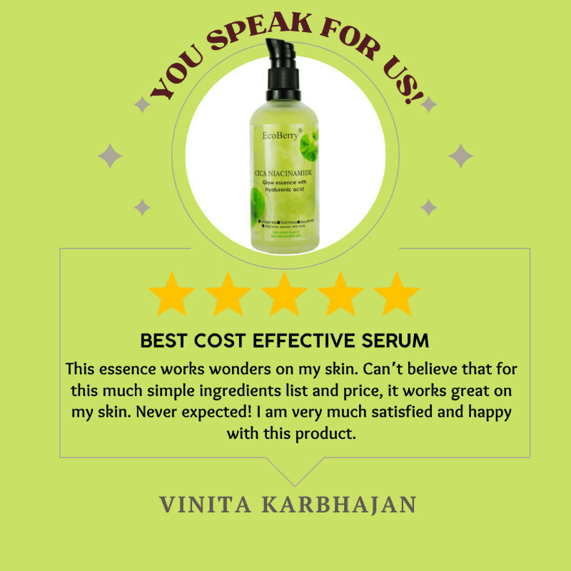 Ecoberry Cica Niacinamide Glow Essence with Hyaluronic Acid