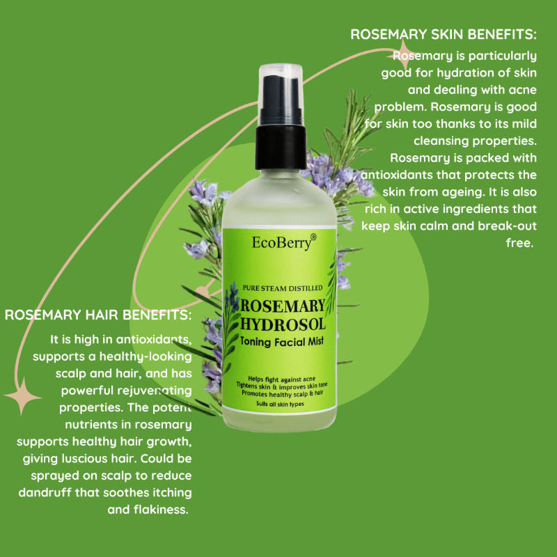 EcoBerry Rosemary Water Spary for Hair Growth