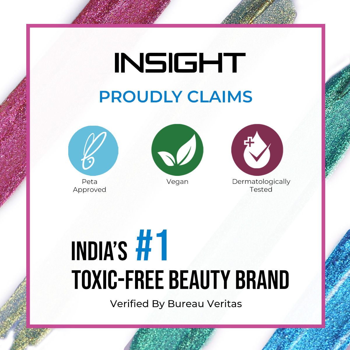 Insight Cosmetics Smudge Free Holographic Eyeliner, Dual Tone Effect