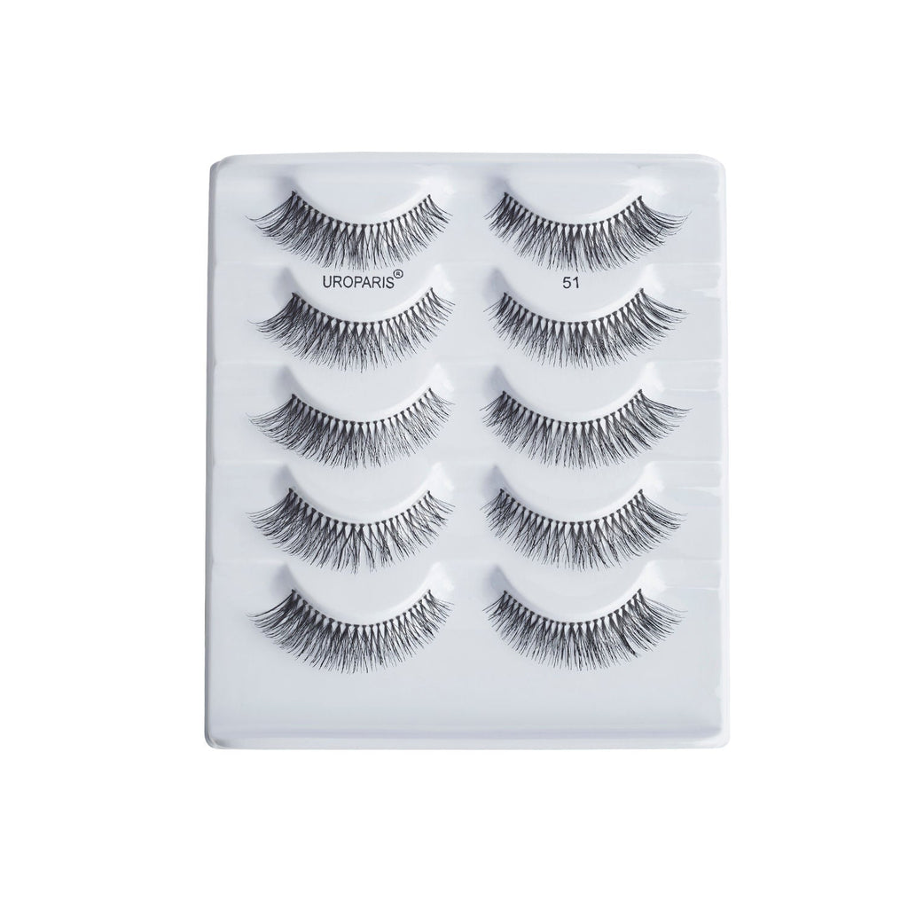 Uroparis Human Hair Eyelashes 51 - Black