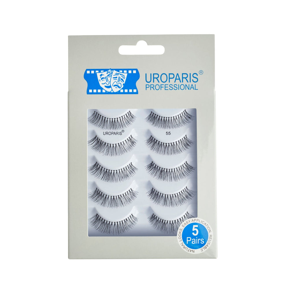 Uroparis Human Hair Eyelashes 55 - Black