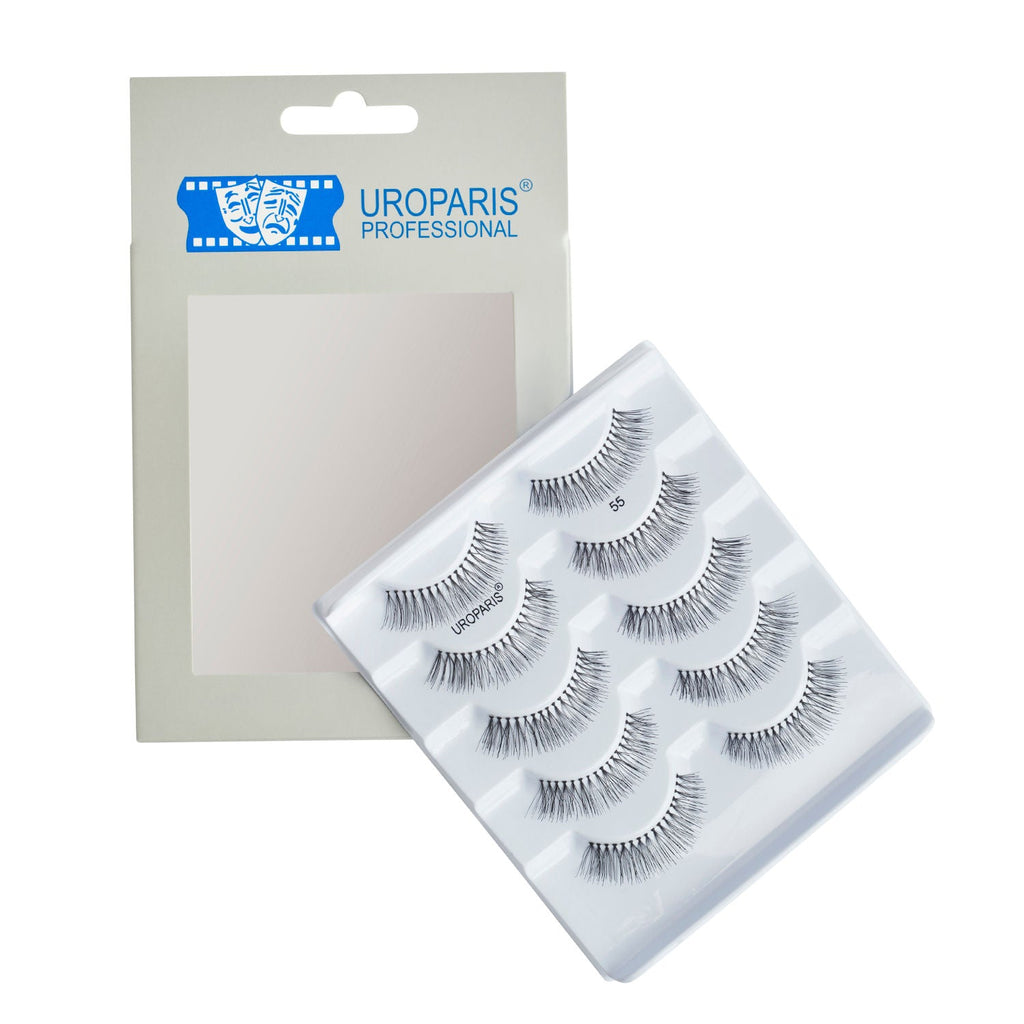 Uroparis Human Hair Eyelashes 55 - Black