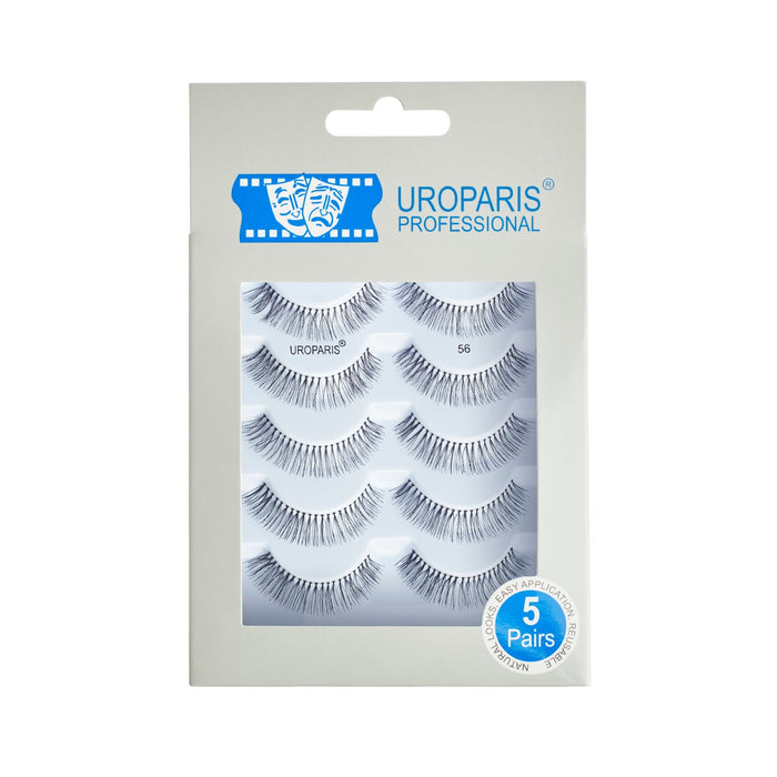 Uroparis Human Hair Eyelashes 56 - Black