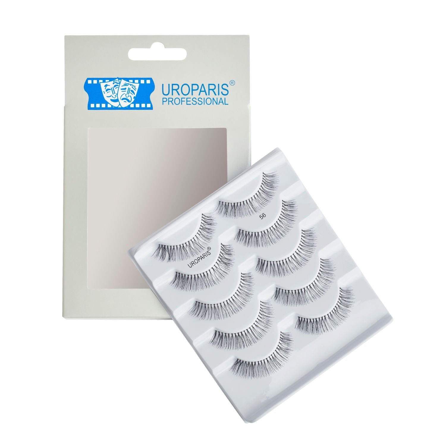 Uroparis Human Hair Eyelashes 56 - Black