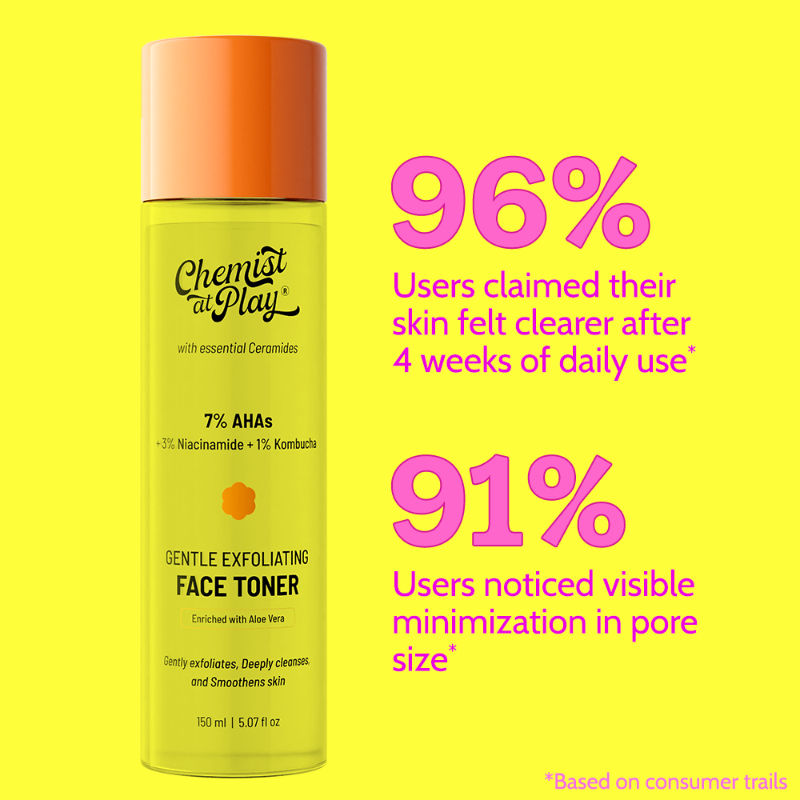 Chemist at Play Gentle Exfoliating Face Toner For Glowing Skin