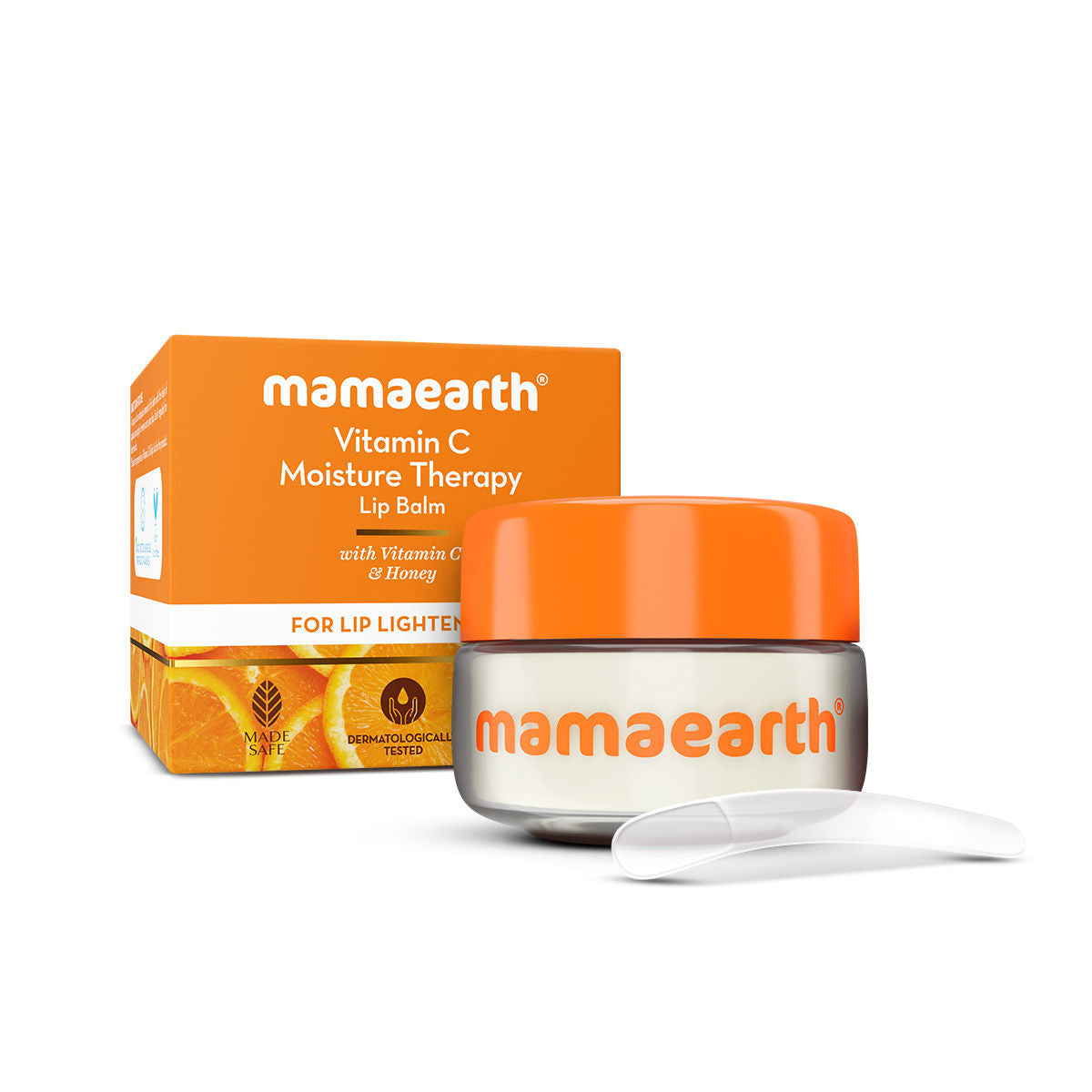 Mamaearth Vitamin C Lip Balm SPF 50 with Coconut Oil and Shea Butter for Brightening Dry Lips
