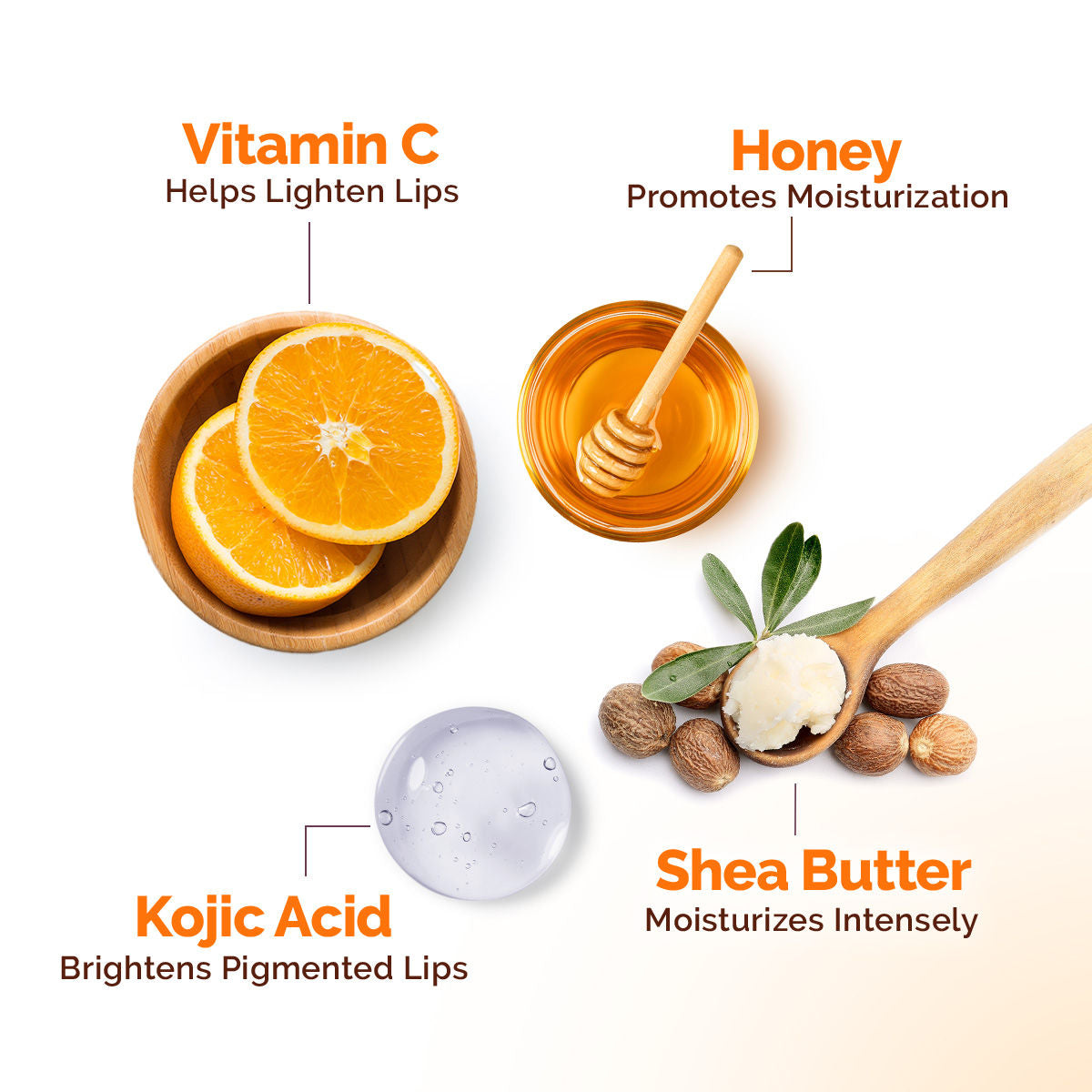 Mamaearth Vitamin C Lip Balm SPF 50 with Coconut Oil and Shea Butter for Brightening Dry Lips