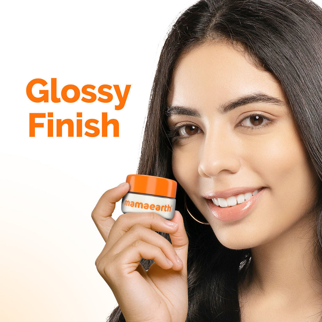 Mamaearth Vitamin C Lip Balm SPF 50 with Coconut Oil and Shea Butter for Brightening Dry Lips