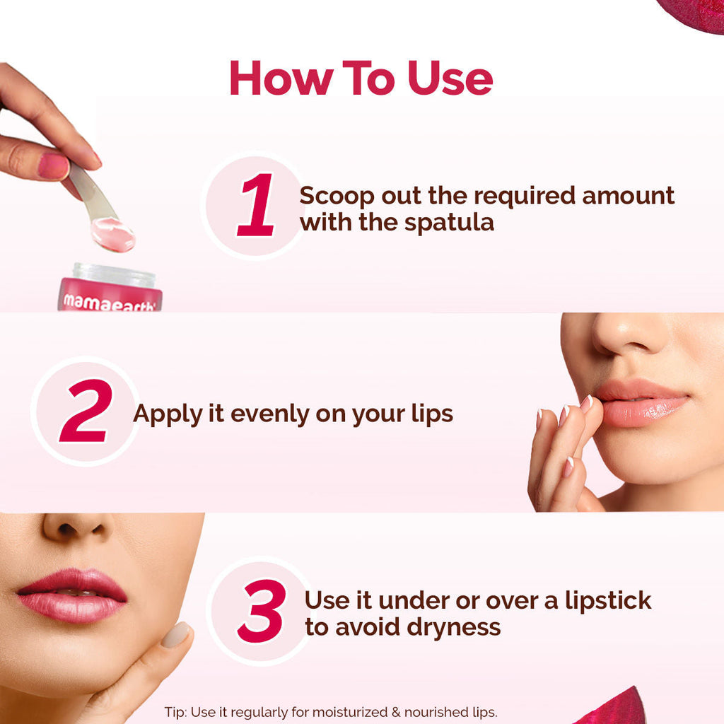 Mamaearth Beetroot Moisture Therapy Lip Balm with Hyaluronic Acid for Dry and Chapped Lips