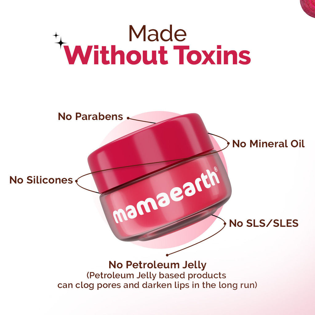 Mamaearth Beetroot Moisture Therapy Lip Balm with Hyaluronic Acid for Dry and Chapped Lips