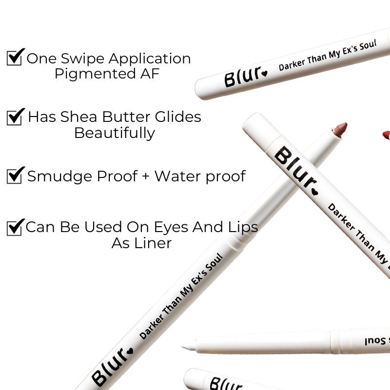 BLUR INDIA Darker Than My Ex'S Soul Kajal & Lipliner