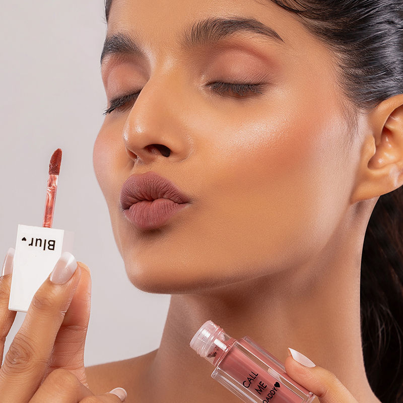 BLUR INDIA Call Me Daddy Nude Matte Liquid Lipsticks - Deep Pink