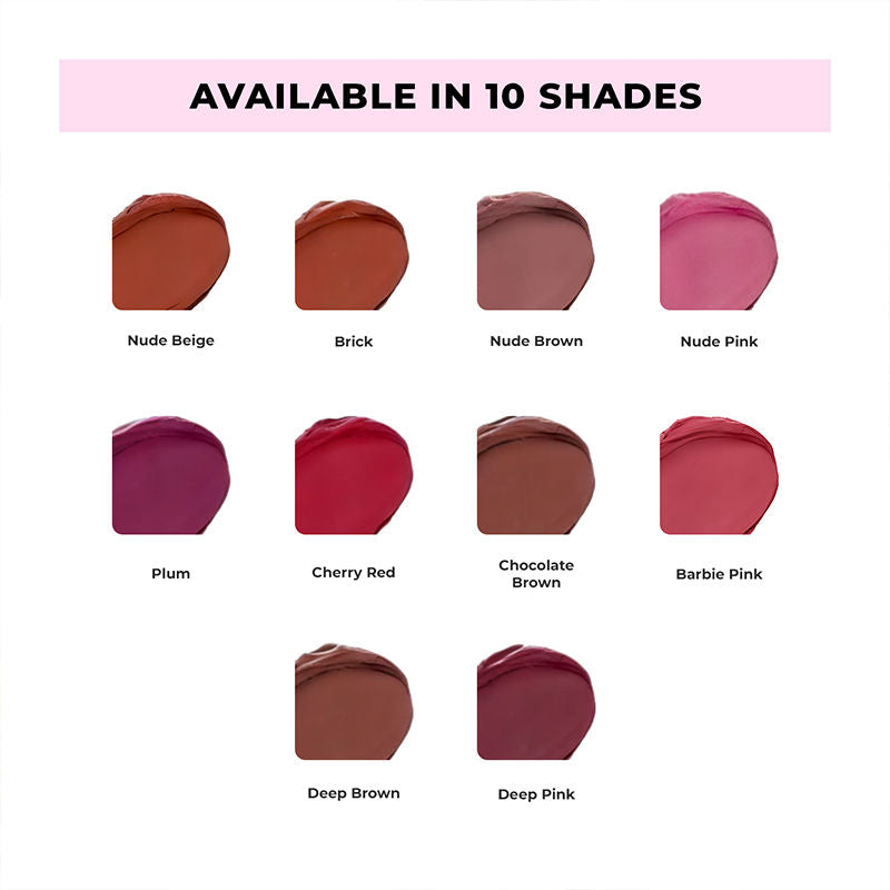 BLUR INDIA Call Me Daddy Nude Matte Liquid Lipsticks - Deep Pink