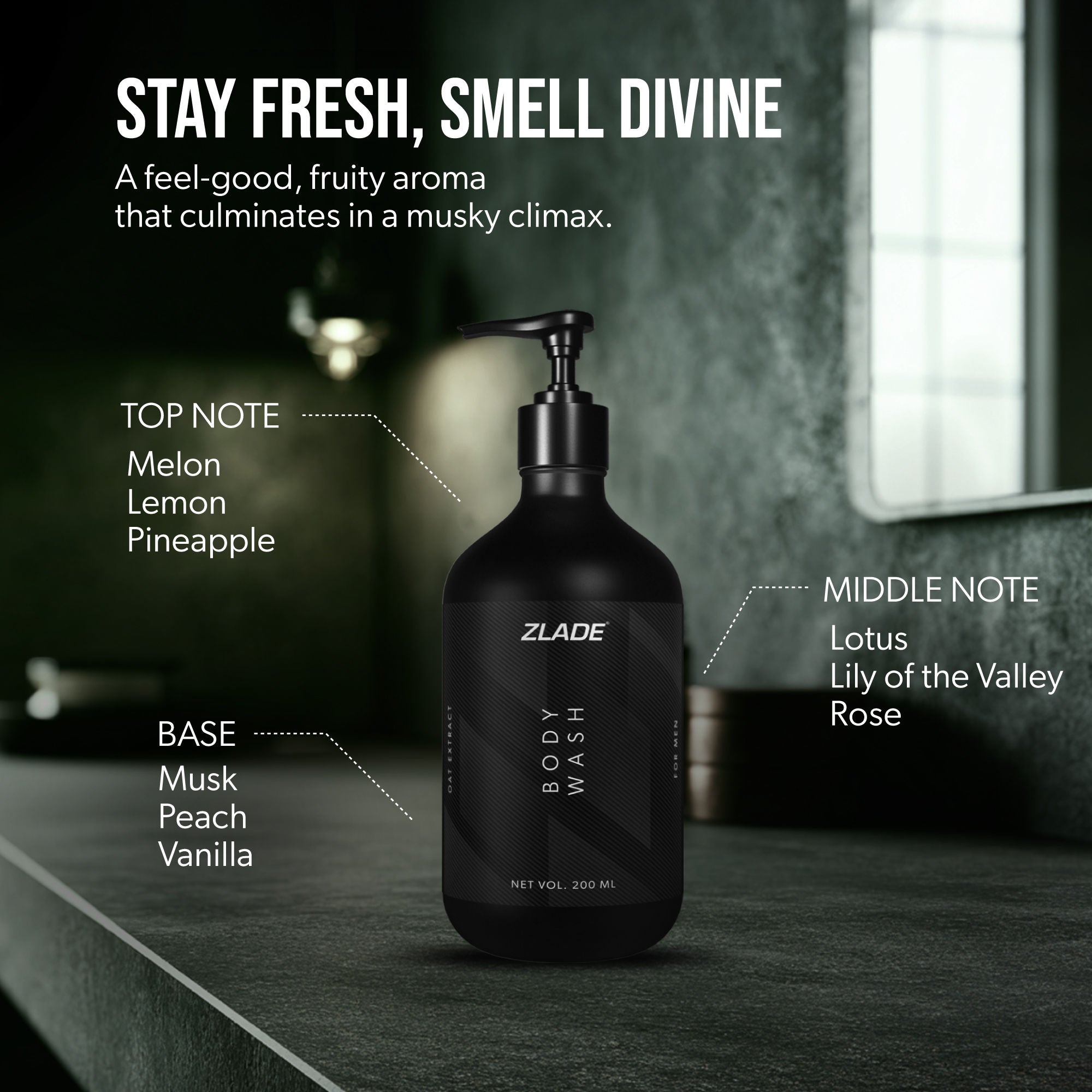 ZLADE Niacinamide & Oat Extract Body Wash