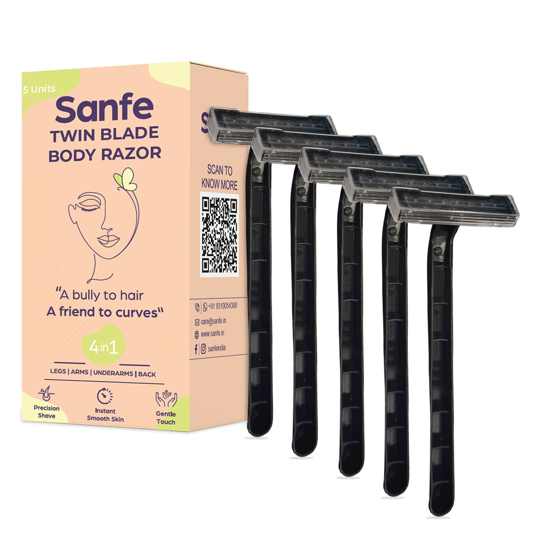 Sanfe Twin Blade Body Razor A Bully To Hair A Friend To Curves 4 in 1