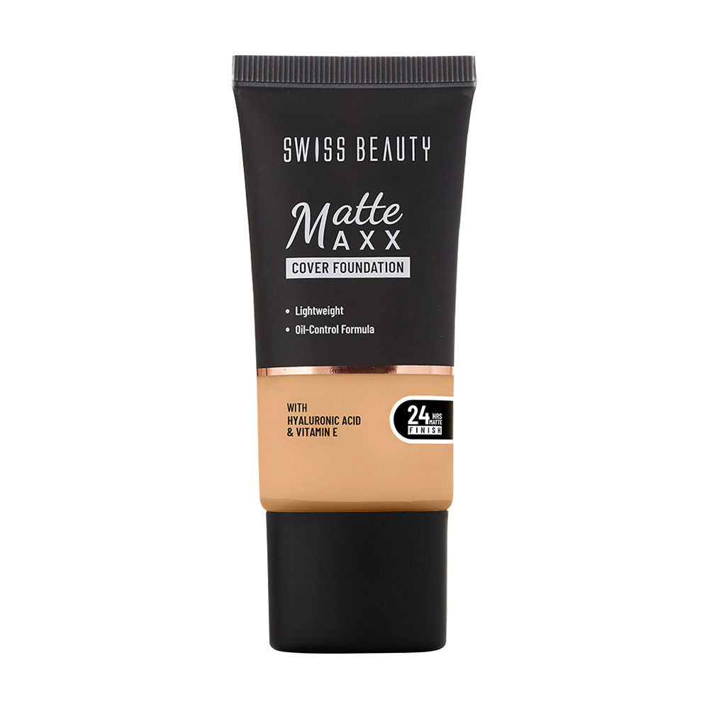 Swiss Beauty Matte Maxx Cover Foundation with Hyaluronic Acid & Vitamin E