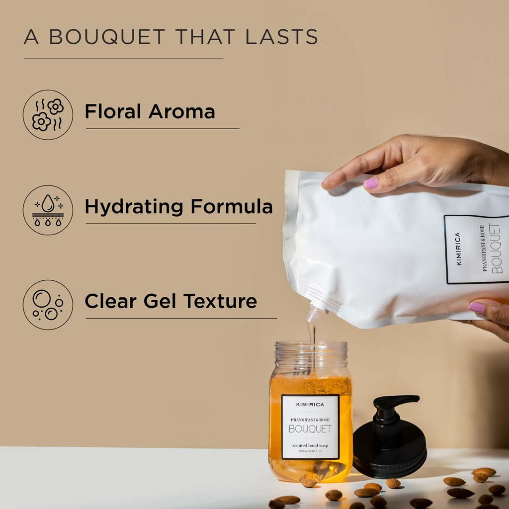 Kimirica Bouquet Frangipani & Rose Hand Wash Refill Pack