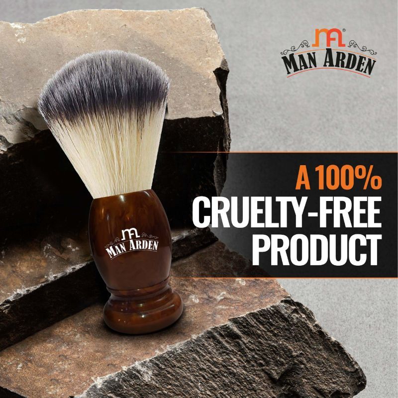 Man Arden Vintage Finish Premium Shaving Brush With Ultra Soft & Absorbent Bristles Long Handle