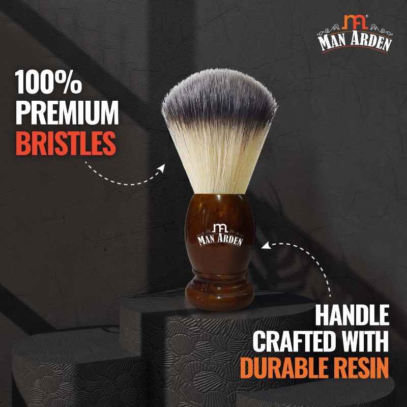 Man Arden Vintage Finish Premium Shaving Brush With Ultra Soft & Absorbent Bristles Long Handle