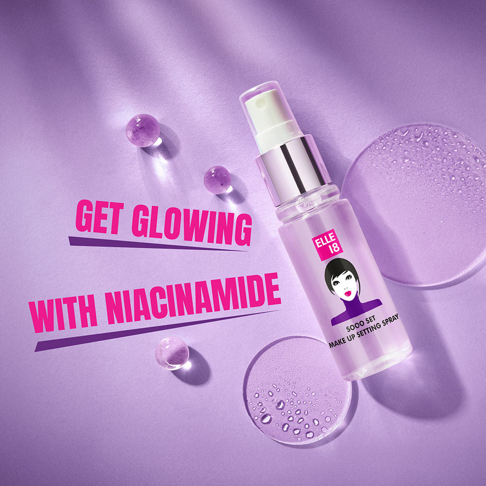 Elle 18 Hydrating Sooo Set Setting Spray With Niacinamide For Moisturised Skin