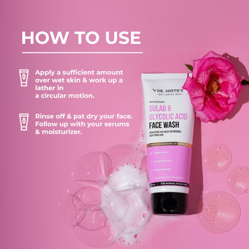 Dr. Sheth's Gulab & Glycolic Acid Face Wash