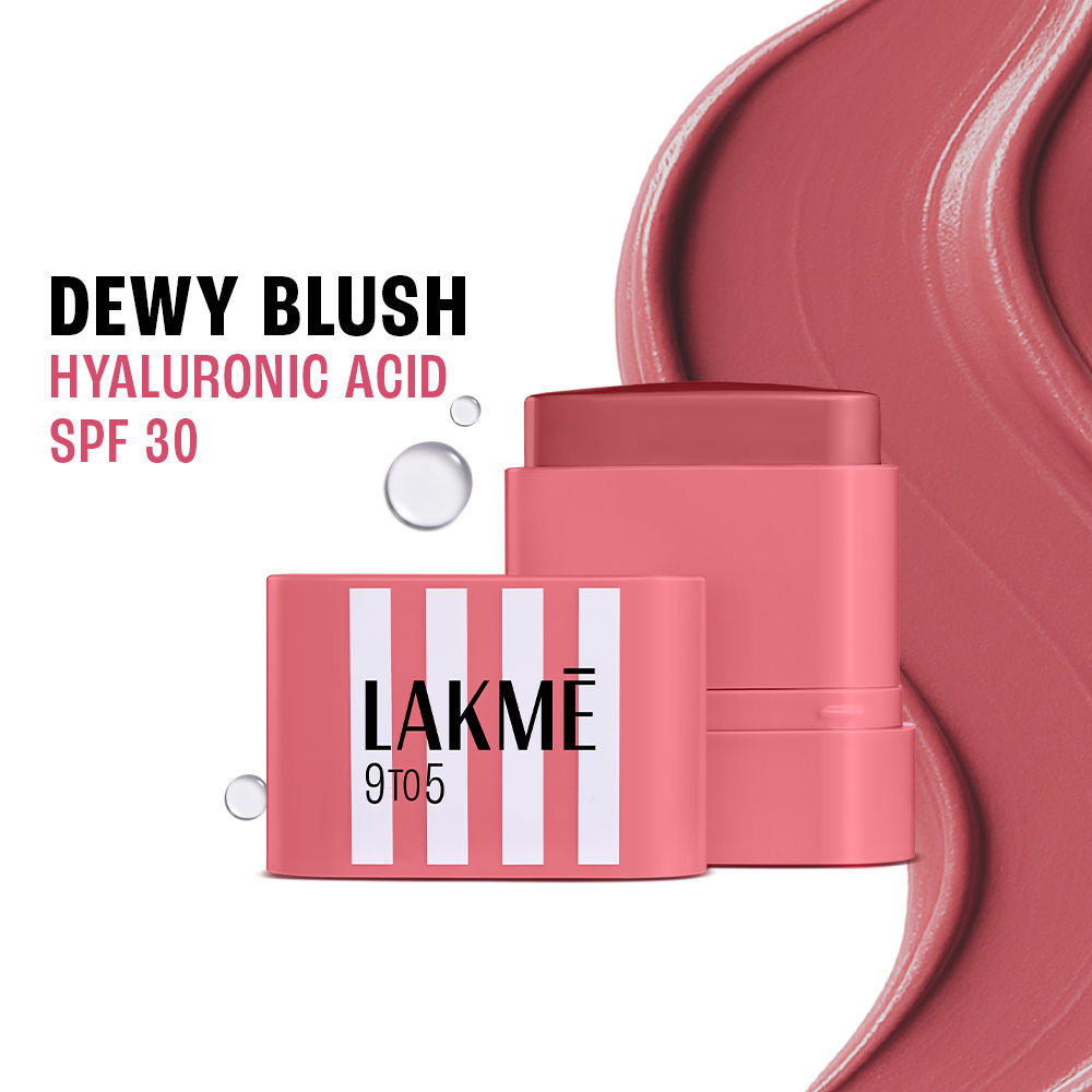 Lakme 9to5 Hya Beach Edit Blush, SPF 30, Creamy Texture, Dewy Finish