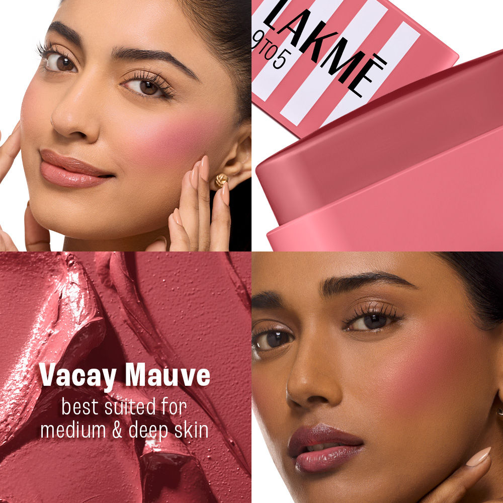Lakme 9to5 Hya Beach Edit Blush, SPF 30, Creamy Texture, Dewy Finish