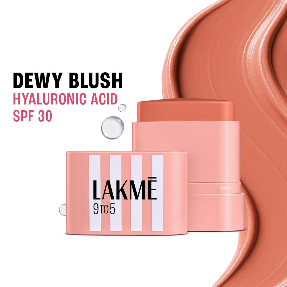 Lakme 9to5 Hya Beach Edit Blush, SPF 30, Creamy Texture, Dewy Finish