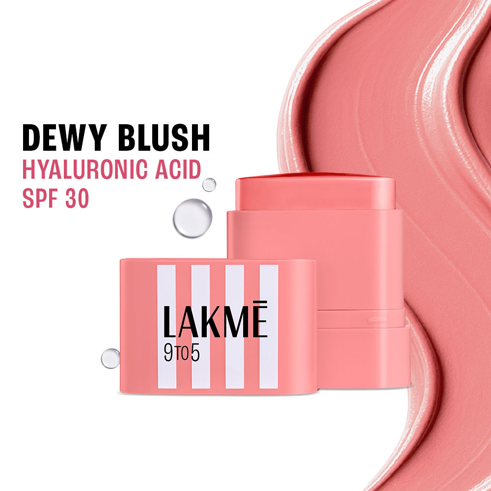 Lakme 9to5 Hya Beach Edit Blush, SPF 30, Creamy Texture, Dewy Finish