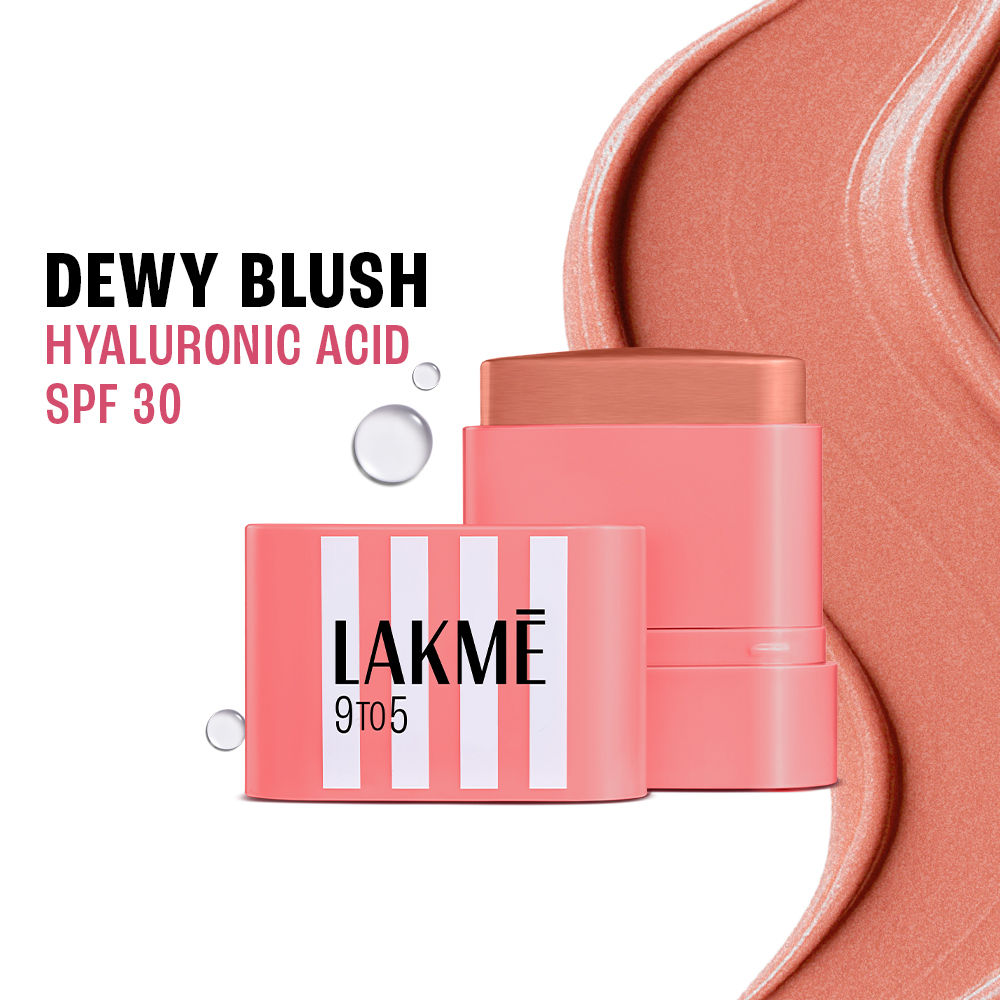 Lakme 9to5 Hya Beach Edit Blush, SPF 30, Creamy Texture, Dewy Finish
