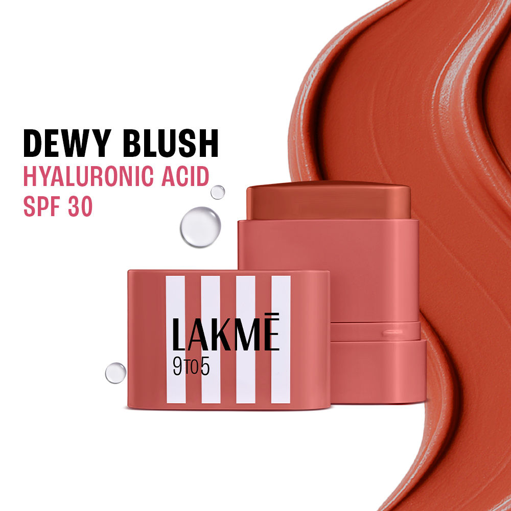 Lakme 9to5 Hya Beach Edit Blush, SPF 30, Creamy Texture, Dewy Finish