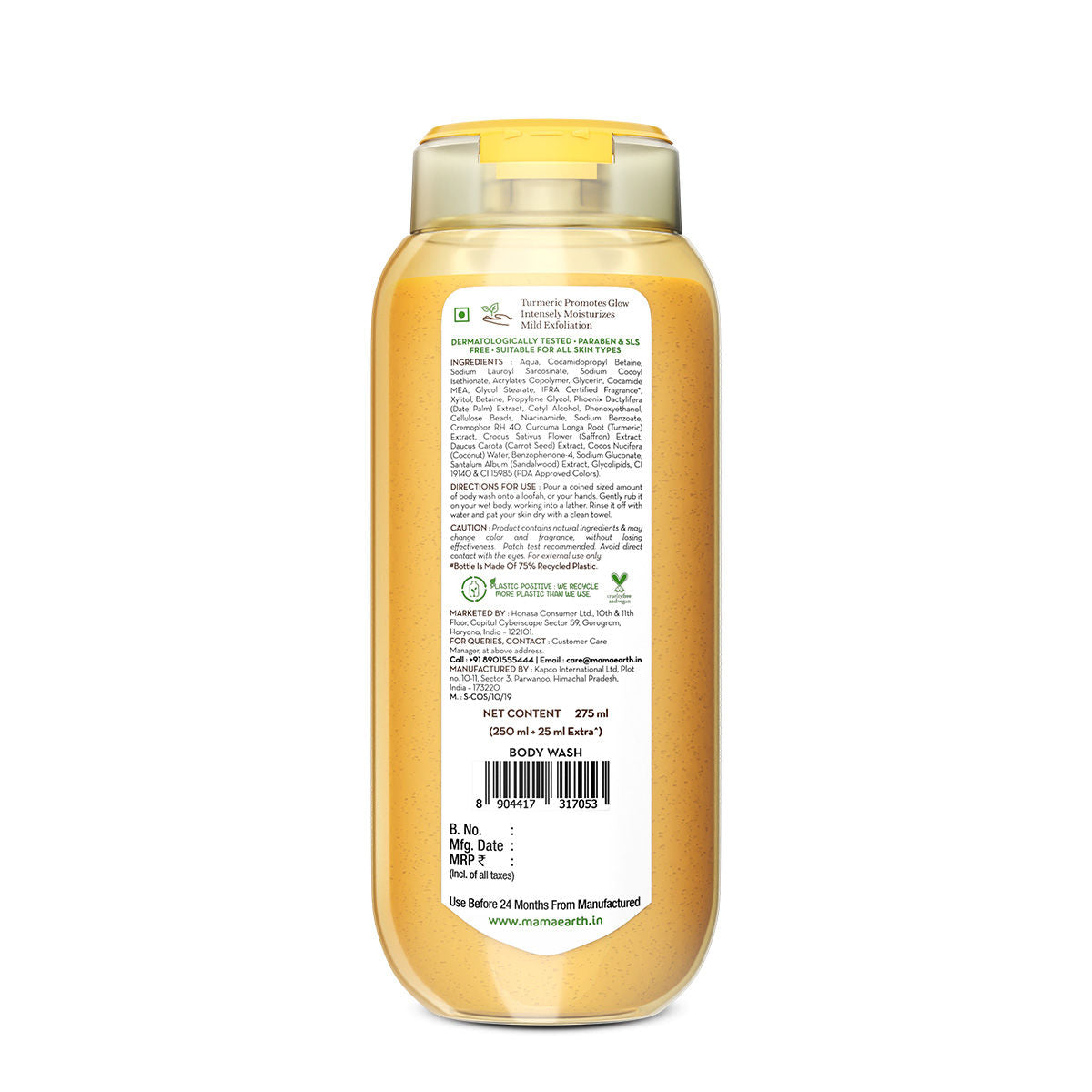 Mamaearth Ubtan Moisturizing Body Wash With Turmeric & Saffron