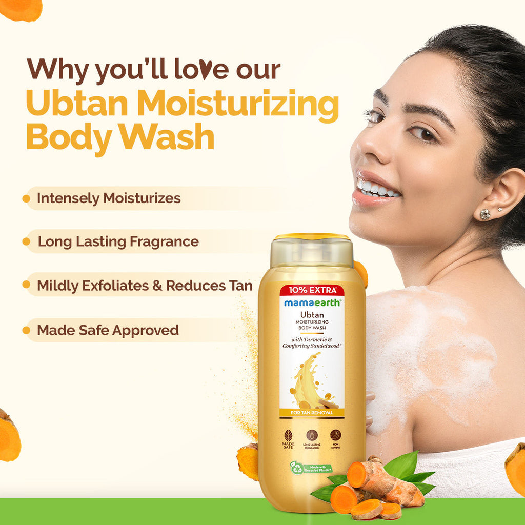 Mamaearth Ubtan Moisturizing Body Wash With Turmeric & Saffron