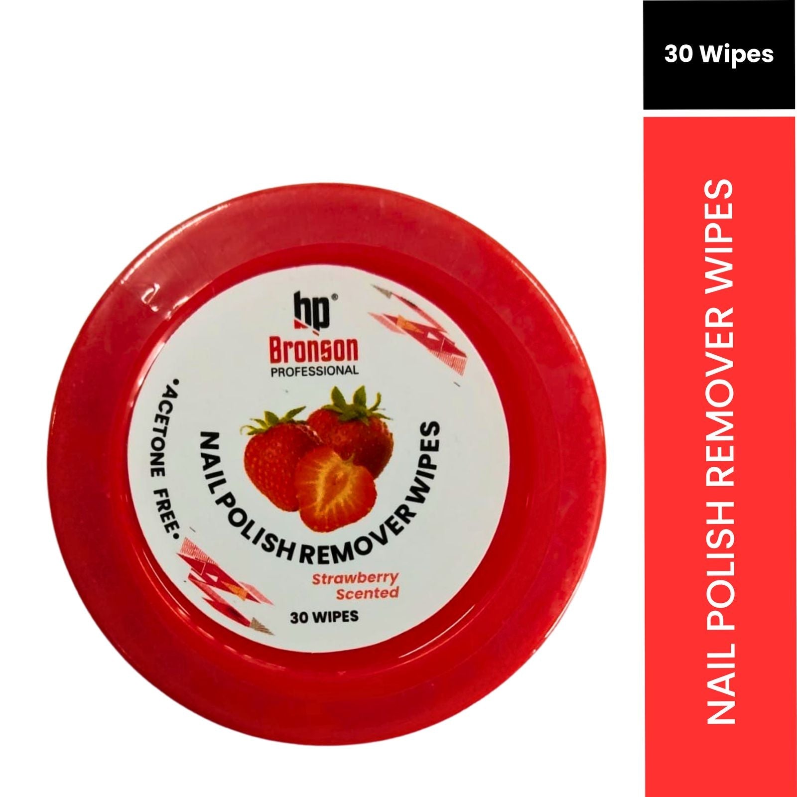 Bronson Professional Nail Polish Remover Wipes - Stawberry