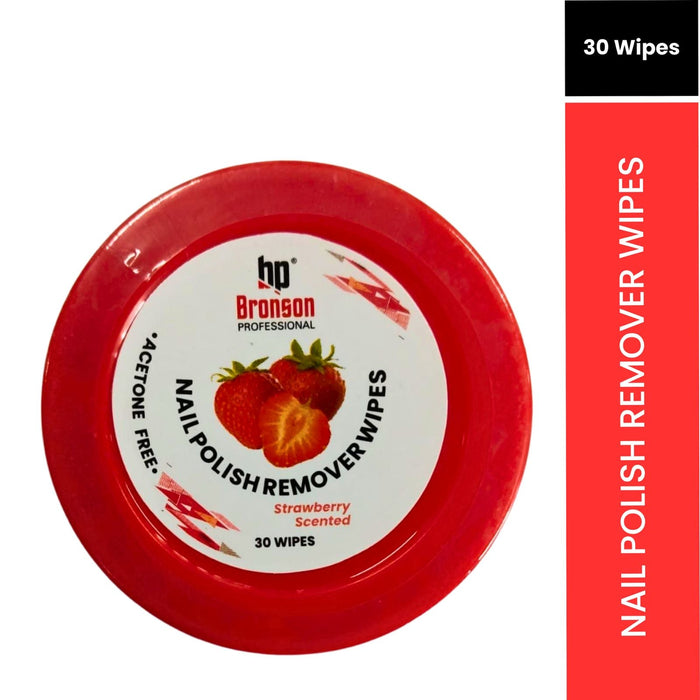 Bronson Professional Nail Polish Remover Wipes - Stawberry