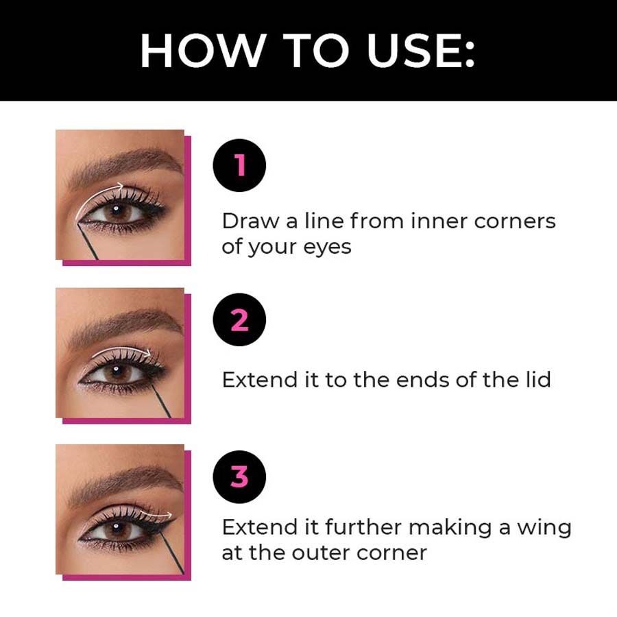 Matt look Fashion Eye Makeup 24Hr Stay Gel Kajal & Cake Eyeliner - Black