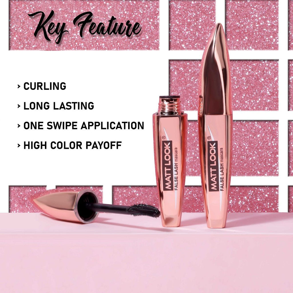 Matt look Eye Makeup Curl & Volume Waterproof False Lash Mascara - Black