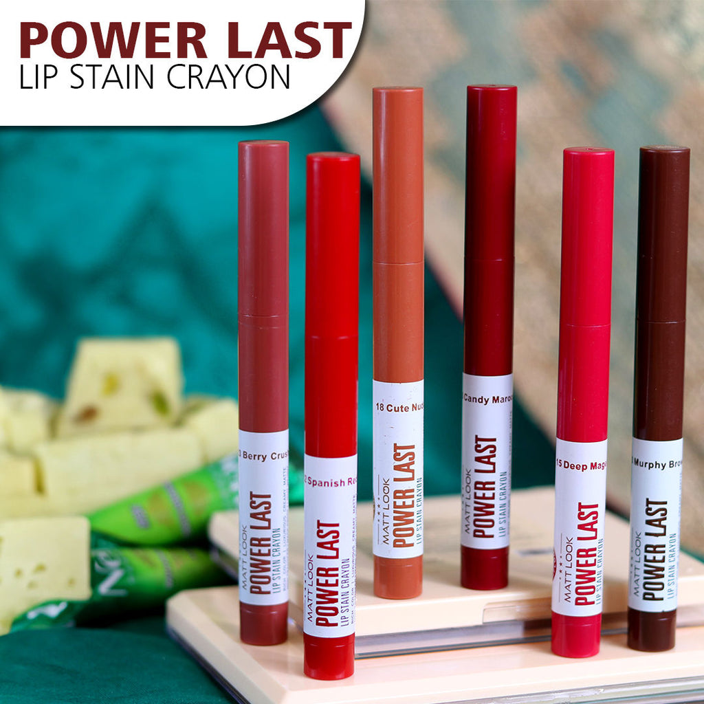 Matt look Power Last Lip Stain Crayon Lipstick
