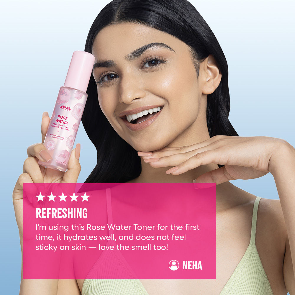 Nykaa Skin Rose Water Toner Mist with Hyaluronic Acid for Intense Hydration & Skin Barrier Repair