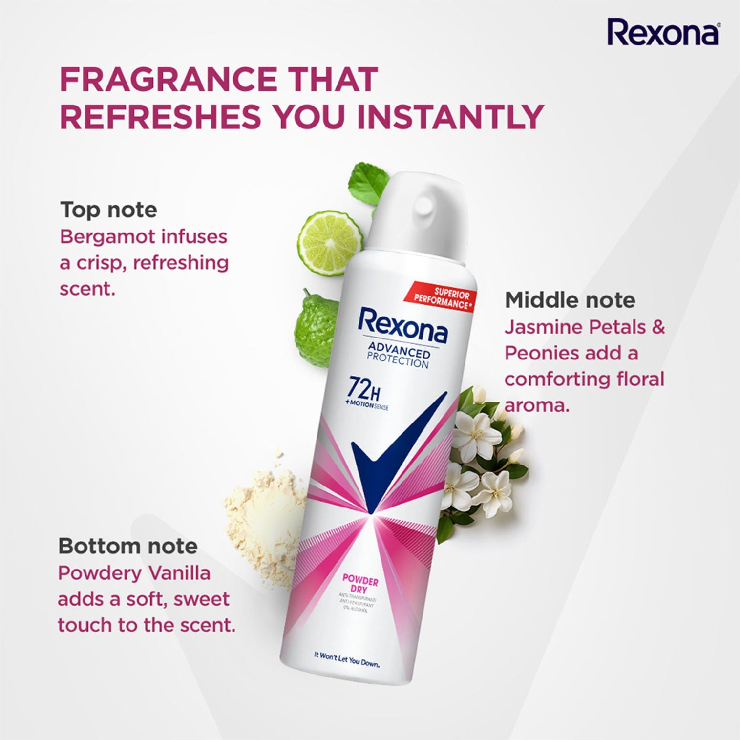 Rexona Powder Dry Advanced Protection Anti-Perspirant Deodorant For Women