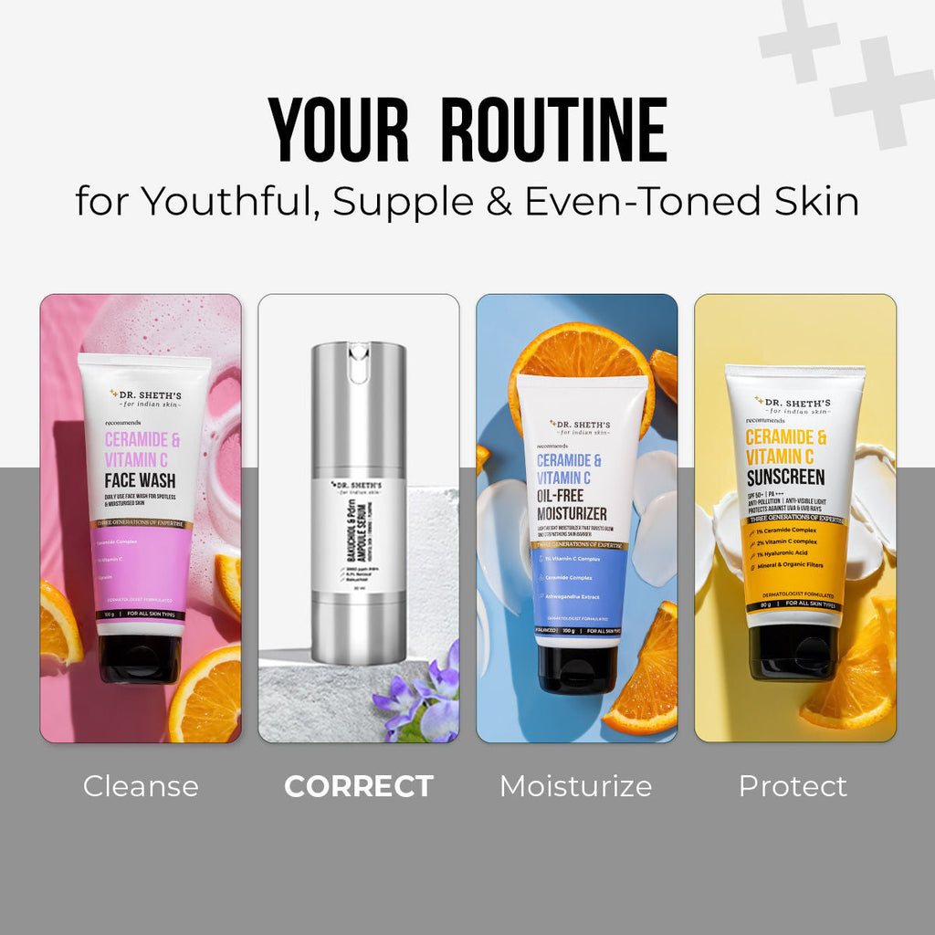 Dr. Sheth's Bakuchiol & PDRN Ampoule Serum Anti-Aging, Reduces Wrinkles, Fine Lines & Repairs Skin