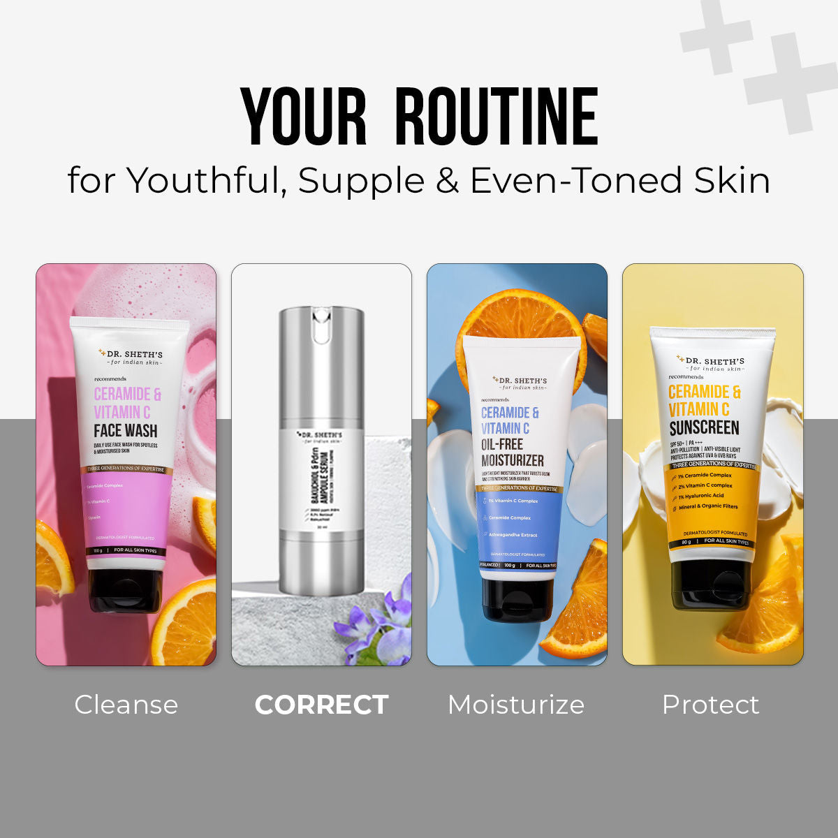 Dr. Sheth's Bakuchiol & PDRN Ampoule Serum Anti-Aging, Reduces Wrinkles, Fine Lines & Repairs Skin